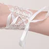 Brauthandschuhe Frauen Hochzeitshandschuhe Brautfinger kurzer Absatz elegantes Strasszubehör für Braut