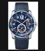 Men Watch Calibre De Black Roman Dial 42mm Steel Watch W7100056 W2CA0004 WSCA0011 Rubber Strap Automatic Mechanical Watches258j