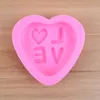 Large Heart Love Silicone Soap Mold Rose Flower Chocolate Mould Fondant Candle Polymer Clay Molds Crafts Cake Decorating Tools