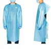 CPE Защитная одежда Одноразовая Изоляция мантий Одежда Костюмы против пыли Открытый Защитная одежда CPE Одноразовые Плащ RRA3382