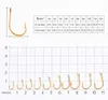 HELA 600PCSBOX FISKHOOKS Karpfiskekrokar Fiske Tillbehör Högkolstål Fiskekrokar Svart och guld 3128171711