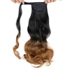 22" longo ondulado clipe sintético em rabo de cavalo extensão de cabelo 110g/pç fibra resistente ao calor onda natural rabo de cavalo cabelo falso LS10E