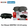 4pieces / set Ferodo Arka Araç Fren Balatası SENTRA 1.8 için 2.0 Sedan güneşli FDB796-D npu4 #
