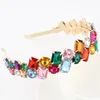 New Bunk Design Luxurious Headband Full Arrange Colors Faux Diamond Multi Shape Rhinestones Style Hair Hoop Wholesale