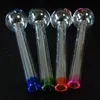 Handwork Mini Smoking Hand Pipes Thick Glass Pipe Oil Colorful Pipes Pyrex Glass Oil Burner Pipe Random color