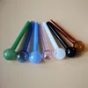 Heady Glass Pipe Colorful Tobacco Smoking Pipes Pyrex Glass Oil Dab Rig Burner Pipe Straight Tube Dry Herb 10cm Hand Pipes Smoking Tool