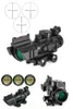 Acog Scope Fiber upplyst 4x32 Rifle Optic Sight Red Tactical Tri Acog Prismatic