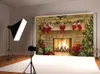 Dream 7x5ft Christmas Fireplace Backdrop Christmas Tree Gifts Decor Photography Background for Xmas Theme Holiday Party Shoot Studio Prop