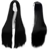 Hot Popular Wigs Natural Macio Preto Longo Longo Com Bebê Cabelo Resistente ao Calor Levanta Sintética Peruca Frente Para As Mulheres