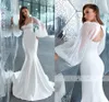 Abito da sposa a sirena vintage di lusso 2021 Abito da sposa con maniche a sbuffo in raso con scollo a cuore Vestido de novia personalizzato