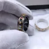 Bague en céramique blanche cristal abeille latérale, bague de couple romantique en forme de cœur, bijoux doux, bague en céramique noire