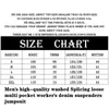 New mens cotton multi-pocket splice loose overalls man streetwear jeans men casual trousers suspenders pants jumpsuits coveralls