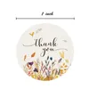 شكرا لك ملصقات ختم تسميات 500 قطعة / لفة جولة تسمية للحزمة شخصية الديكور القرطاسية ملصق الخريف الأزهار