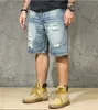 Mens Shorts Summer Jeans Short Men 6XL 2020 Blue Denim Man Half Jean Homme Uomo Brand Plus Size 5XL Ripped Distressed Trousers
