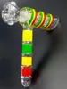 Mini szklane rury wodne Hoahs Kolorowe ręczne ramię wbudowane drzewo Perc 14 mm złącza Rig Dab