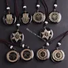 10pcs Orgonite colares de cristais OM símbolo de cura da resina w / Geometria Sagrada para proteção EMF Orgone pendente w / preto Obsidian Gravels