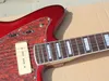 Factory Custom Red body Electric Guitar with Rosewood Fretboard,Red pearl pickguard,Chrome hardware,Provide customized services