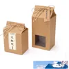 Thé Emballage Cardboard Kraft Paper Sac Food Food Nut Noix de thé Boîte à thé alimentaire Standing Up Paper Emballage Bag3895252