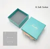 Super Quality Fashion Jewelry Boxes Packaging Set For Charms Necklaces Earrings Silver Rings Original Blue Box Womens Gift Bags