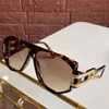 Legenden 163 Sonnenbrillen Kristallrahmen Grau -Gradient Objektiv 59 mm seltene Vintage -Brillen Occhiali da Sole Men Vintage Sonnenbrille mit Kasten
