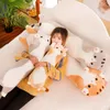 Brinquedos de pelúcia animal gato fofo criativo criativo longa brinquedos macios almoço break break travesseiro de dormir almofada de presente recheada para crianças