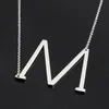 new Fashion Women Letter Pendant Necklace AZ Letter Name Initial Gold Silver Plated Stainless Steel Necklace Pendant For Women Be5109612