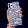 Luksusowy Glitter 3D Sparkle Bling Telefon komórkowy Błyszczące Kryształ Rhinestone Diamond Zderzak Wyczyść Klejnoty Pokrywa Ochronna dla iPhone 11 12 13 Pro Max XR x 8 7 Samsung S20