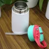 Сублимация Sippy Cup 12oz 350 мл чистые детские бутылки милая двойная стенка из нержавеющей стали тумблер воды кружки навалом для малышей для детей