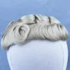 男性のためのブロンドの人間の髪のツーピーWig remy人間の髪の交換システム8x10 Thin Pu Men039s Toupee Curly 6インチヘア2263412