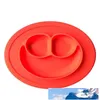 Bébé Silicone Bols Plats Assiettes Enfants De Qualité Alimentaire Silicone Antidérapant Mignon Bol Enfant Bébé Une Pièce Plat Tapis À Manger 7 Couleurs DBC 1105921