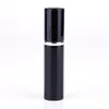 Bottiglia di ricarica Colore nero 5 ml Mini Bottiglie spray per atomizzatore di profumo riutilizzabili portatili Bottiglie vuote Contenitori cosmetici Bottiglie LX2509