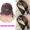 13X6 Hd Transparent Lace Frontal Wig Glueless Bob Wig Straight Lace Front Wigs Human Hair Pre Plucked Remy Brailian Hair Wigs6956316
