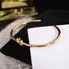 Yun Ruo 2020 New Fashion Luxury Knot Lovers Bangle Rose Guldfärg Kvinnor Födelsedag Presentparty Titanium Stål Smycken Aldrig blekna