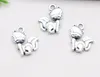 200 Stück Legierung Fuchs Charms Antik Silber Charms Anhänger für Halskette Schmuckherstellung 15x13mm