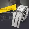 New stainless New men039s buckle steel metal selfdefense personalized fashion belt men039s waist protection steel belt smoo5315118