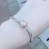 18 Karat Roségold Herzverschluss Schlangenkettenarmband Damen Mädchen Hochzeitsgeschenk mit Originalverpackung für Pandora 925 Sterling Silber Charms-Armbänder