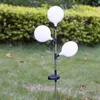 Solar Powered RGB Color Changing Lights Lampor Acrylic Bubble Pathway Lawn Landskap Decoration Garden Stick Stake Light Lamp Set