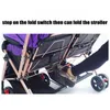 56 cm Highlanscape Bliźniacze wózka wózka węglowa stalowa rama Prama obok siebie 2 Way Push Kilking z komarami Net238W