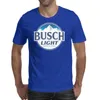 Fashion Mens Busch Light Beer blue Round neck t shirt Design Sport shirts Latte busch light beer sign Distressed back edge Pike Br1320374