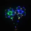 LED Plum Blossom Balloon 18 inch Flashing club Bobo Ball Light Up Balloons with battery boxes Wedding Birthday Party Decoration 205942912