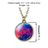 Glow in the dark Space Universe Necklace chains Glass ball pendant necklaces women Girls fashion jewelry will and sandy gift