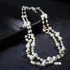 Packs 5 Pearl Necklace Luxury Colorful Pendant Letter 5 Women High Cc Jewelry