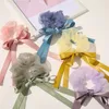 Cinta para la cabeza con lazo para niñas, 5 colores, cola de caballo, cuerda para el cabello, bandas elásticas para el cabello con lazo Floral, cinta para el cabello para niñas, accesorios para atar