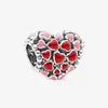 Authentic 925 Sterling Silver Bracelet Charms Women Jewelry Making Accessories with Original box for Pandora Red and Pink Hearts Charm