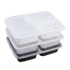 1000 ml Freshware Meal Prep Containers Voedselopslag Containers Bento Box BPA Gratis Plastic Containers 3 Compartiment met Deksels