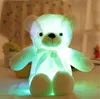 공장 아울렛 색상 빛나는 테디 베어 봉제 인형 장난감 Kawaii GlowingPlush 장난감 어린이 크리스마스 선물 무료 UPS