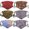 Maschera per il viso 2021 maschere di moda per protezione solare con paillettes firmate con maschera per il viso con strass alla moda rosso grigio diamante in stock