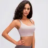 Nakedfeel tissu antichoc bretelles croisées course Gym Sport soutiens-gorge femmes élargir ourlet Push Up entraînement Fitness Yoga haut court brassière 14687318