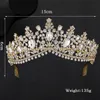 Barokke roségouden roze kristallen bruids tiara kroon met kam optocht prom steigentoon sluier tiara hoofdband bruiloft haaraccessoires y7268342