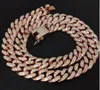 Heren Hip Hop Gold armbanden sieraden gesimuleerde diamant Iced Out -kettingarmbanden Miami Cuban Link Chain Bracelet3352